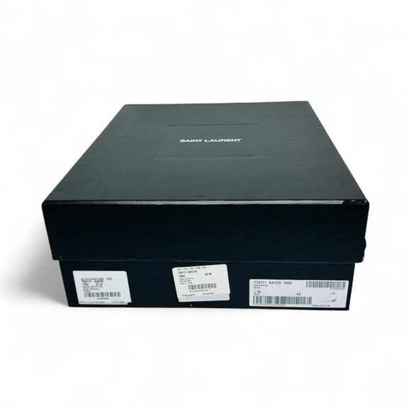 NIB Saint Laurent Vassili Boots EU 42 US 9 Smooth Leather Ivory White $1,250 - Picture 14 of 14